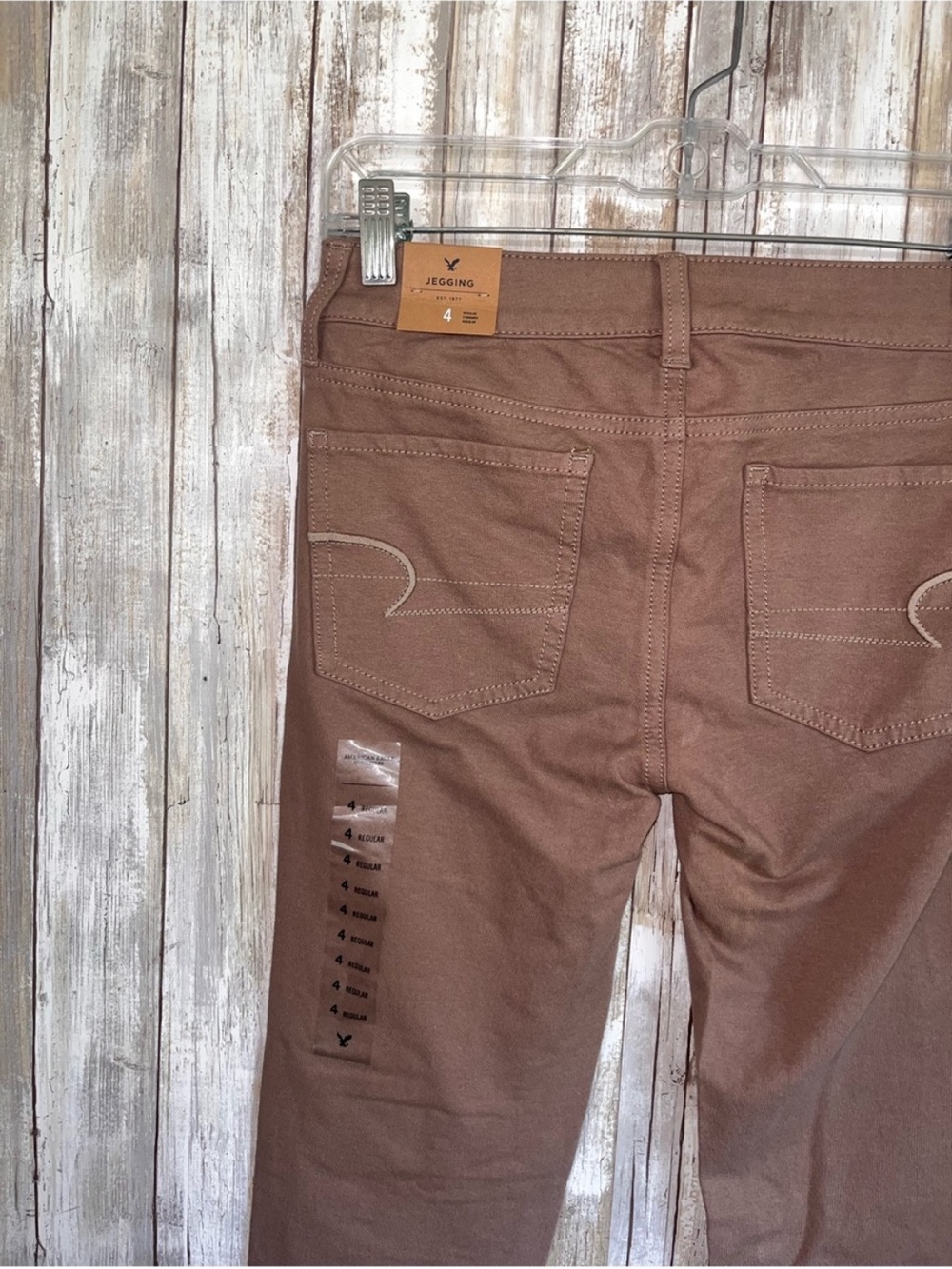 American Eagle Jegging Jeans Size 4 Brown Super Stretch Jegging NWT - Picture 4 of 5